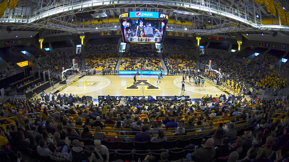 basketball game at the holmes center