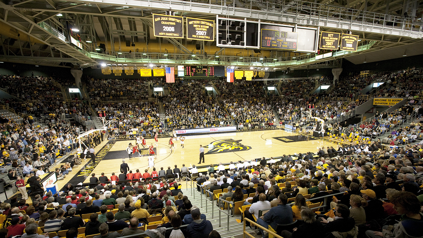 basketball game at the holmes center